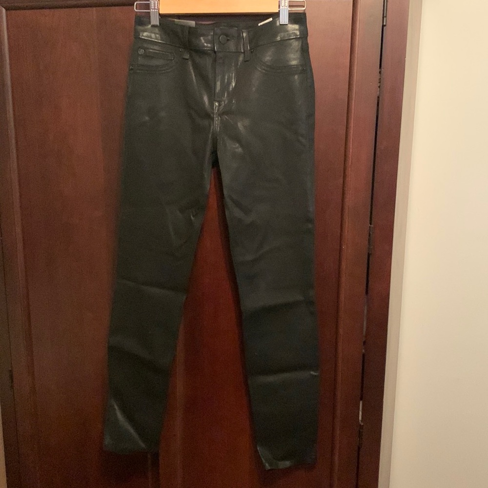 Level 99 coated black jeans, 28/6, inseam 29 inches